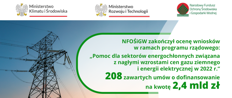 NFOŚiGW: Wsparcie w ramach pomocy dla sektorów energochłonnych zostanie wypłacone 208 firmom - ZielonaGospodarka.pl