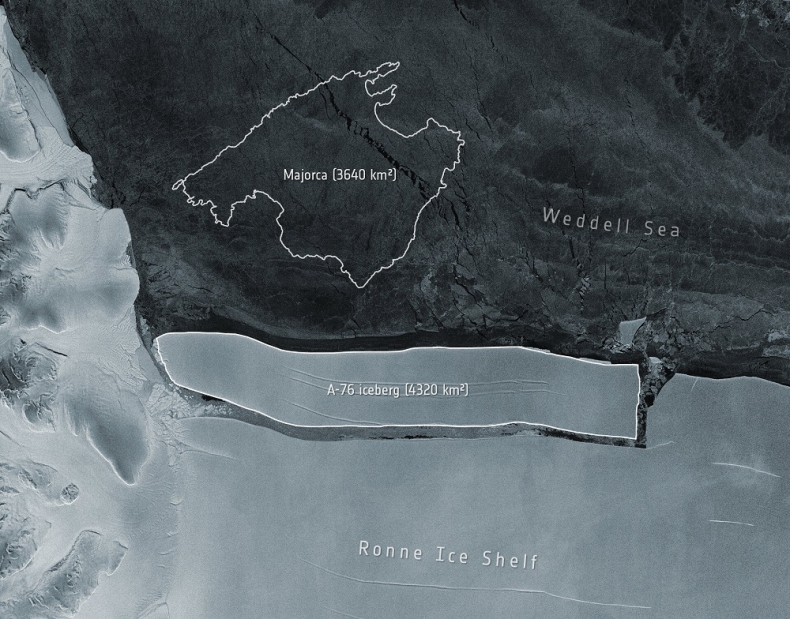 Największa góra lodowa świata - cztery razy większa od Nowego Jorku dryfuje po morzu Weddela - ZielonaGospodarka.pl