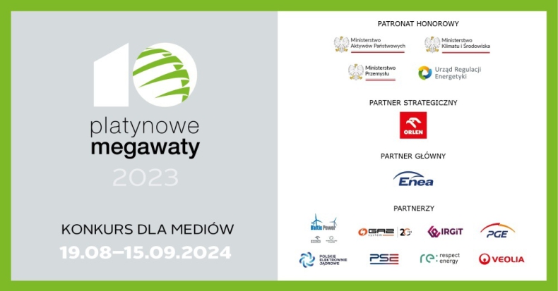 Trwa konkurs dla mediów „Platynowe Megawaty” 2023. Weź udział i dołącz do grona laureatów - ZielonaGospodarka.pl