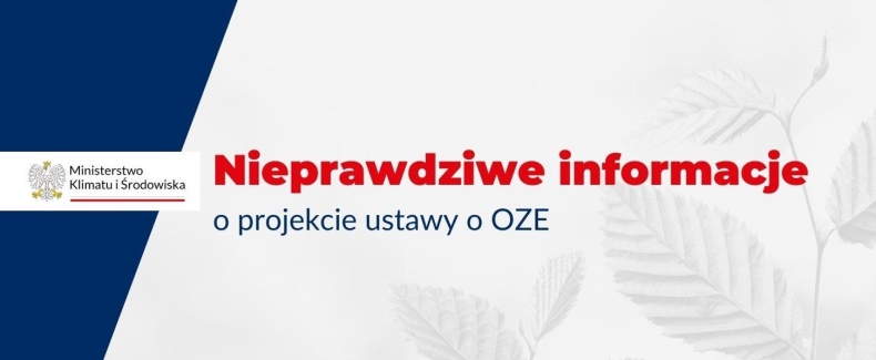 MKiŚ: Prostujemy fakenewsy o projekcie ustawy o OZE! - ZielonaGospodarka.pl