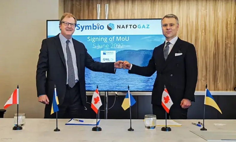 Naftohaz i Symbio Infrastructure zawierają umowę w zakresie dostaw kanadyjskiego niskoemisyjnego LNG i zielonego wodoru do Ukrainy - ZielonaGospodarka.pl